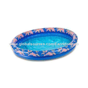 Inflatable oval swimming pool