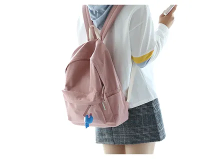 Custom solid color canvas backpack backpack