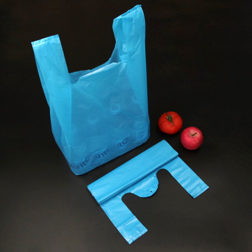 Custom Printed Shopping Vest Plastic Carrier Bag T Shirt Bag for food packing