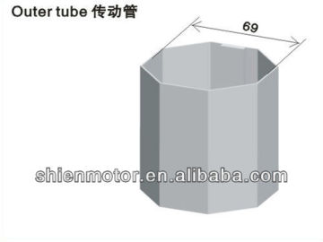 Octagonal tube for tubular motor