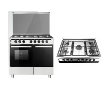 Free Standing Stainless Steel Kitchen Oven Stove: Gas/Electric Cooker with Integrated Oven