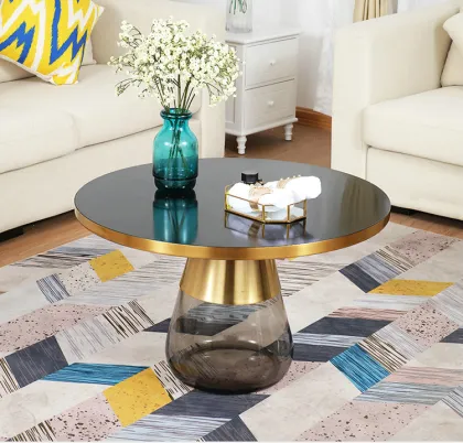 smart coffee table in brass gold