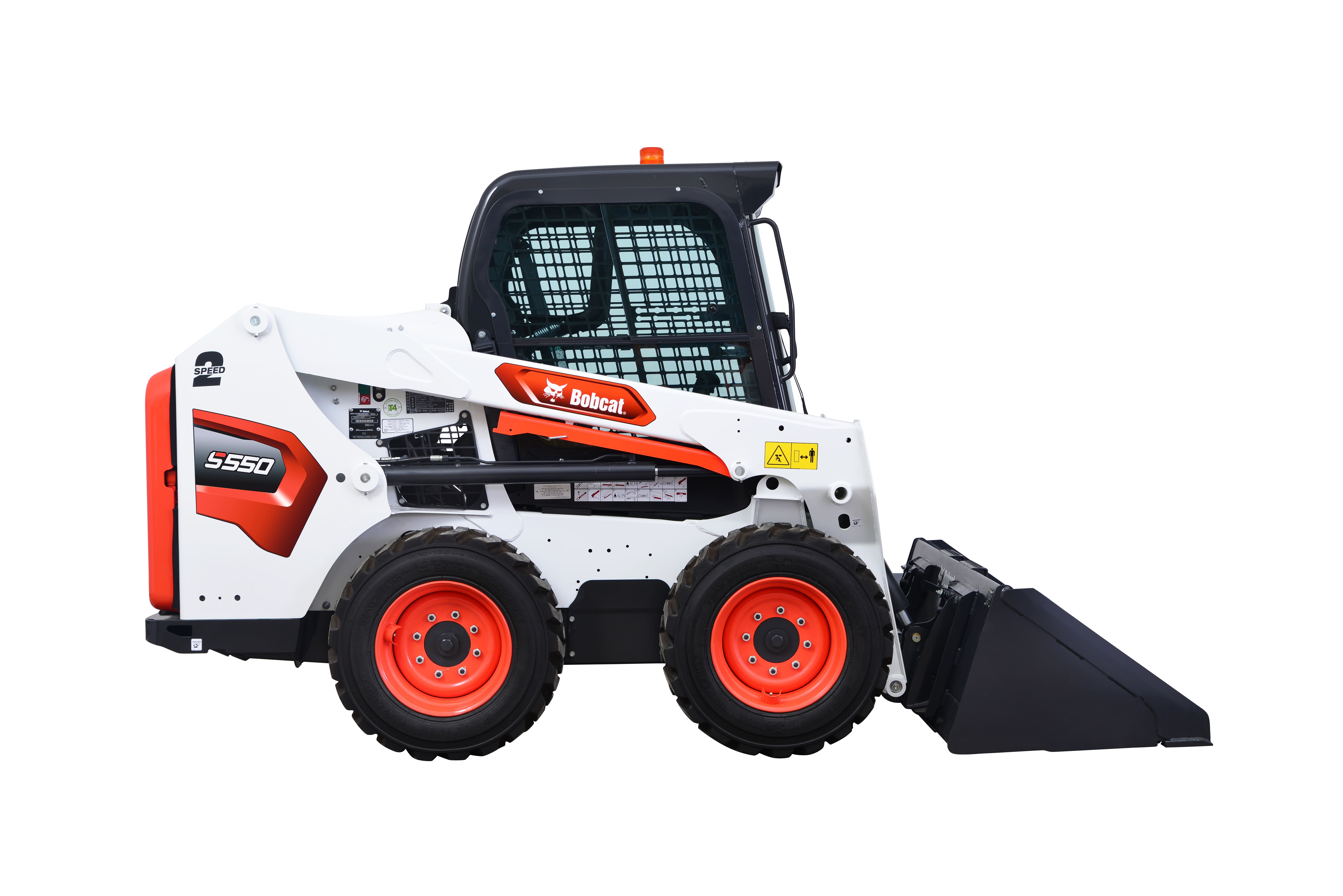 Road scraper skid steer loader