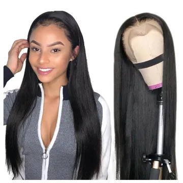 Wholesale Cheap Straight Raw Brazilian Virgin Afro Human Hair 13x4 13x6 Hd Lace Frontal Closure Wig Vendor Full Lace Front Wig