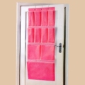 Pink atas gantungan penyimpanan pintu dengan kantong 11