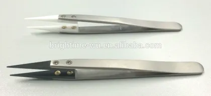 Ceramic tweezers with Pro-Curved working tips