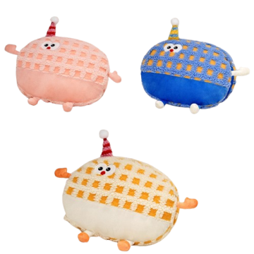 Cute Monster Design Winter Hand Warmer Plush Toy Stuffed Animal Custom Seat Cushion