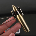 Kerosene Lighter Bullet Keychain Mini Lighter Windproof Cigarette Lighters Flints Cigar Smoking Accessories Gadgets for Men