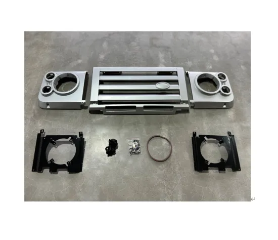 XLstyling Black Silver SVX Style Front Grille for Land Rover Defender (2010-2016)