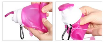 Sports folding silicone bottle