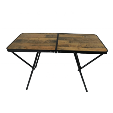 Portable Polar Everest Wood Camping Table: Lightweight, Height-Adjustable, Folding Desk for Outdoor Travel and Picnics