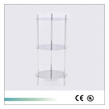 Goolee High Quality Glass Top Metal Display Shelf