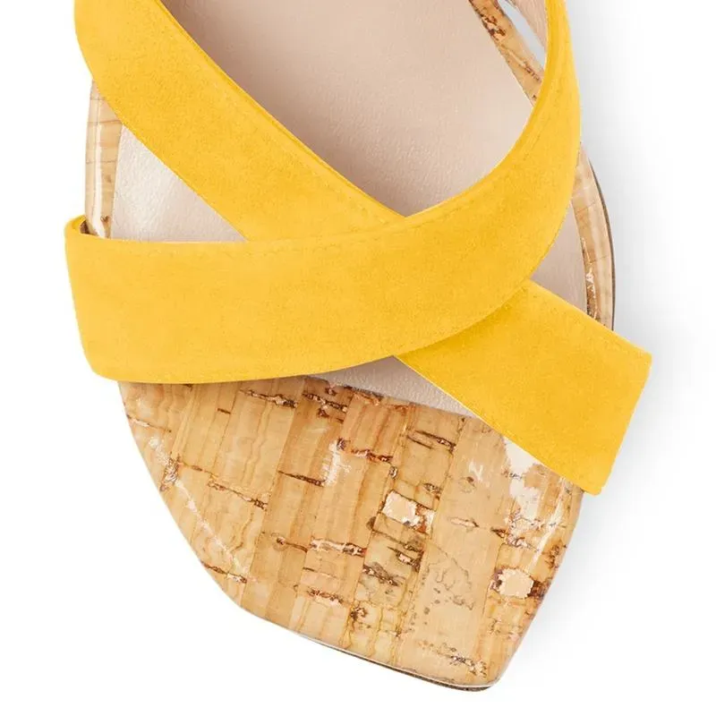 Chunky Heel Sandals with Ankle Strap