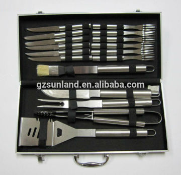 17-Piece Stainless Steel BBQ Utensil Tool Set