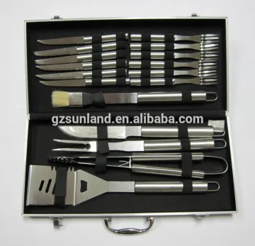 17-Piece Stainless Steel BBQ Utensil Tool Set