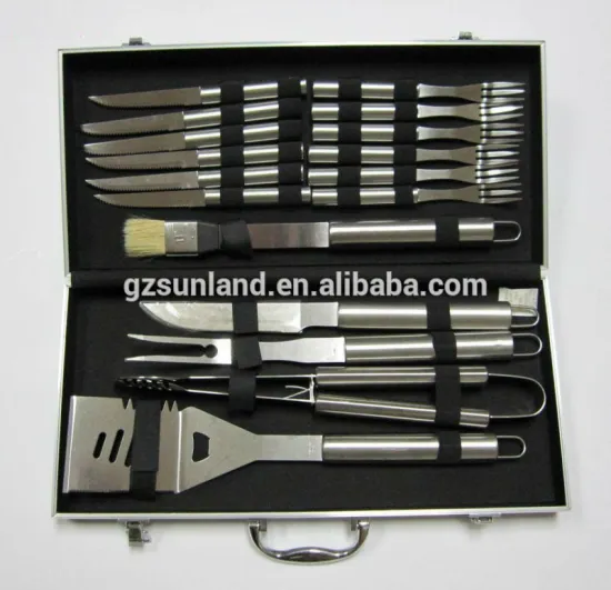 17-Piece Stainless Steel BBQ Utensil Tool Set