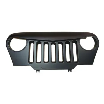 Lantsun J187 Matte Black Overlay TJ Grill 1997-2006 for Jeep Wrangler TJ LJ