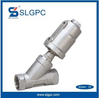 water flow switch SL2000-25 proportional stainless steel actuator pneumatic angle valve with flanged