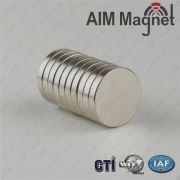Dia 12mm x 1.2mm thick N35 NI-Cu-Ni Disc Neodymium Magnets
