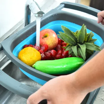 Retractable Folding Drain Basket: Kitchen, Fruit Storage, and Drain Solutions