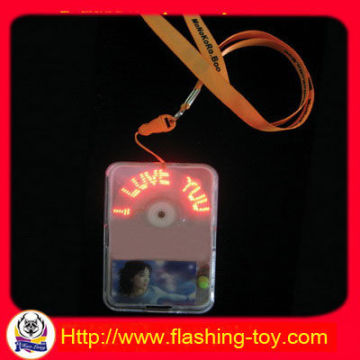 Customize Logo Printing Message Necklace, Led Flashing Necklaces Hl-b2120