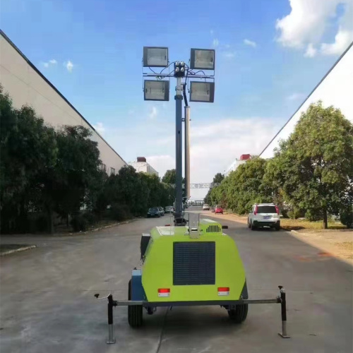 Trailer Hand-Lifting Mobile Lighting Tower