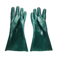 Guantes recubiertos de PVC verde 35 cm