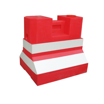 Dingtian 500mm Red and White Plastic Traffic Barrier with Reflective Film