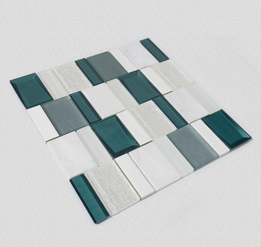 Ceramic mosaic tiles with high stain resistance