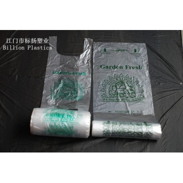 HDPE Printed Plastic Roll Carrier Biodegradable Poly Bags for Shopping Supermarket