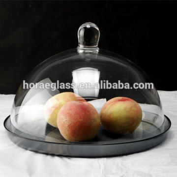 New style dessert tray transparent covered cake plate with dome