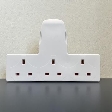 UK 3 Pin Double Plug Adaptor with USB C and 2 Way Extensions - Multi-Socket Wall Charger for Bedroom