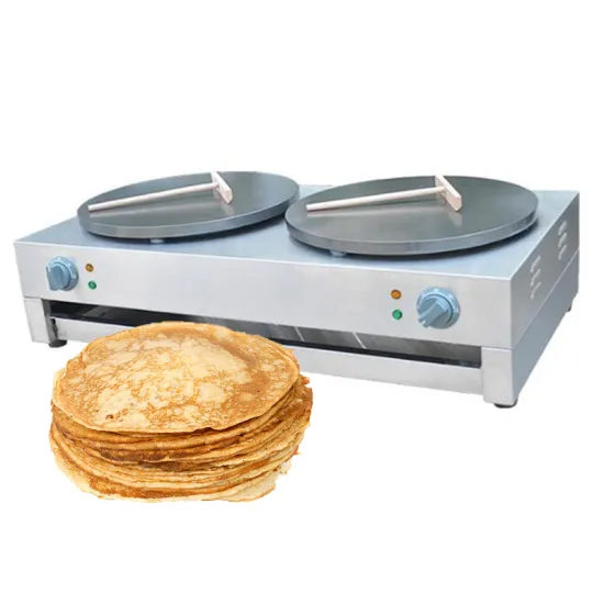 Commercial Industrial Stainless Steel Electric Crepe Maker Double Machine