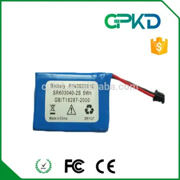 lipo battery with connector 7.4V 680mah lithium ion battery