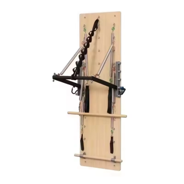 Oak Wood Pilates Reformer & Wall-Mounted Springboard for Home Fitness Gym