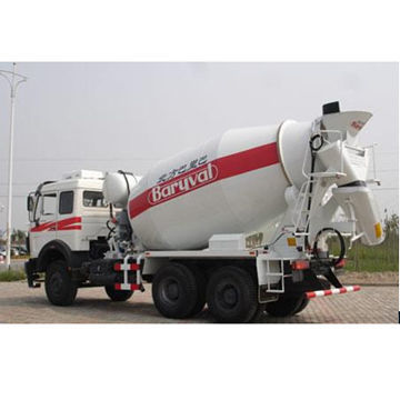 Concrete mixer truck with ZF8098 steering and Mercedes Benz axles