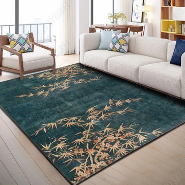 3D Printed Flower Design Low Pile Rug - Hot Sale for Living Room, Office, and Kitchen
