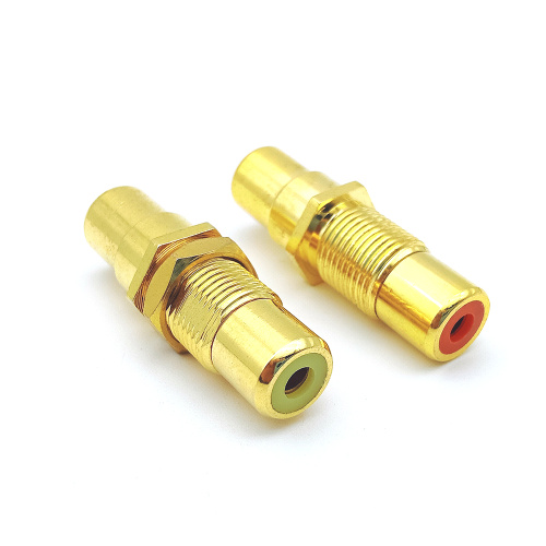 Screw Bulkhead Extender RCA Female to Female Adapter