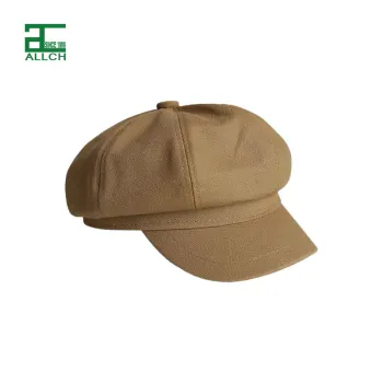 Versatile Casual Vintage Fashion Beret - ALLCH Solid Color Naked Octagonal Hat