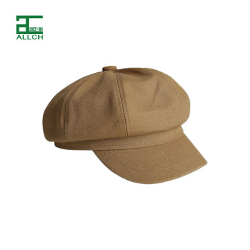 Универсальный обычный винтажный модный берет - Allch Solid Color Naked Octagonal Hat