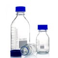 Botella de reactivo Botella de almacenamiento de vidrio graduado