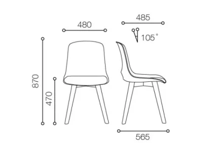 Solid Wood and Fabric modern office Chair