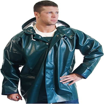 Heavy duty fire resistant polyester rainwear