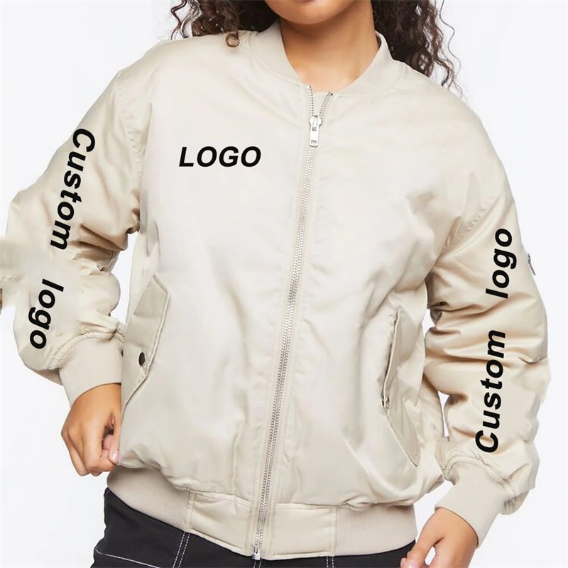 Beige Women's Bomber Jacket for Sale