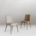 Upholstered Dining Chair with Sleek Metal Legs