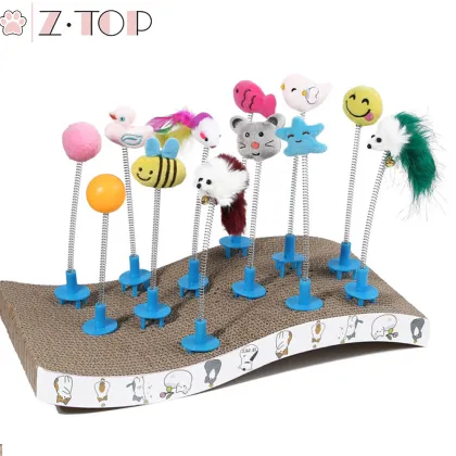 Cat Claw Teaser Interactive Toy with Scratching Board