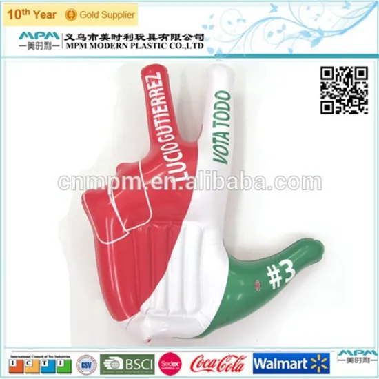 Customized Inflatable Supporter Hand with Logo Printing