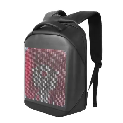 LED Glowing Bicycle and Motorcycle Luggage Bags for Wireless Connection and Digital Message Display