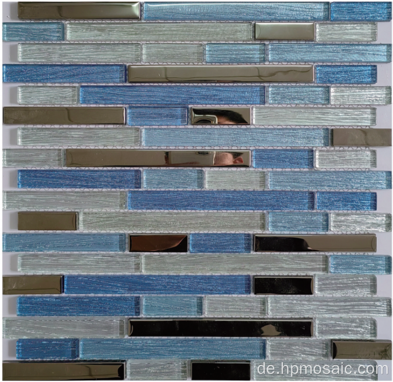 Schöne weiße mosaische Elektroplattenmischung blaues Mosaik
