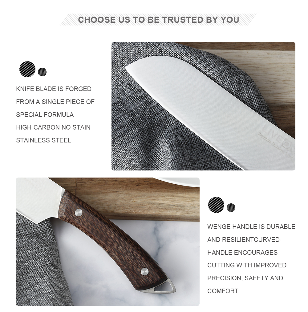 CUCHILLO SANTOKU DE 7 PULGADAS